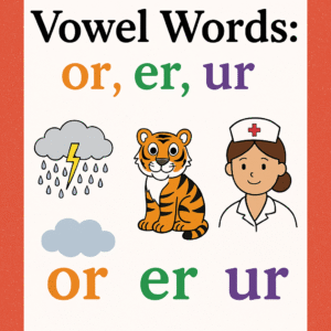 Vowel Words or, er, ur